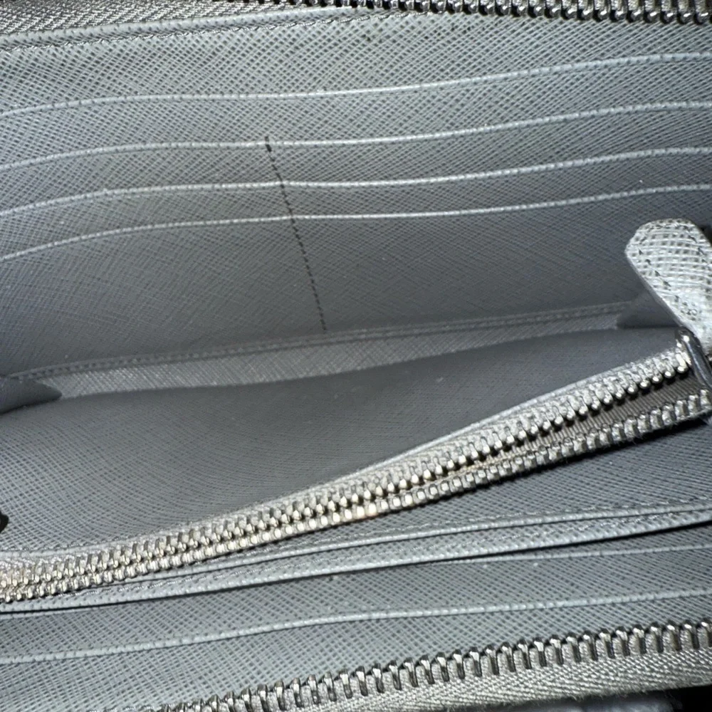 Prada Gray Textured Wallet - Picture 9 of 15